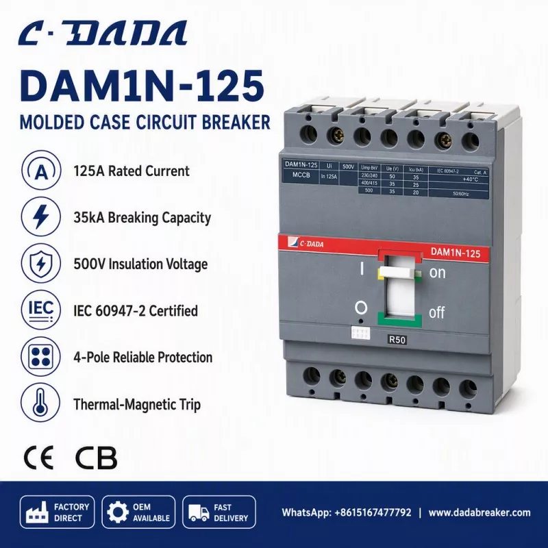 รับประกันความสมบูรณ์ของการกระจายย่อย: โซลูชัน C·DADA DAM1N-125 MCCB